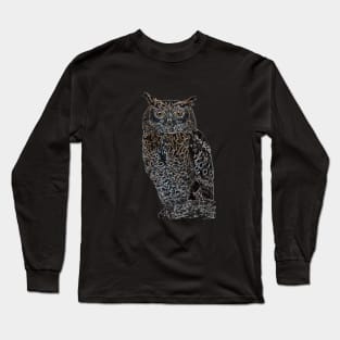 Cool Owl - Bird Design Long Sleeve T-Shirt